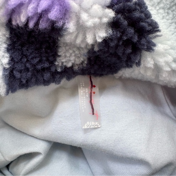 New Free People Hit The Slopes Printed Fleece Pullover Jacket Logo FP Movement - Picture 5 of 10